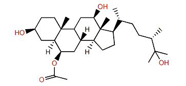(24S)-Ergostane-3b,6b,12b,25-tetraol 6-monoacetate